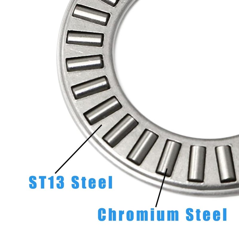 koofull 4 Sets NTA1423+2TRA, Thrust Needle Roller Bearings with Two Washers, ID 7/8", OD 1-7/16" - Image 3